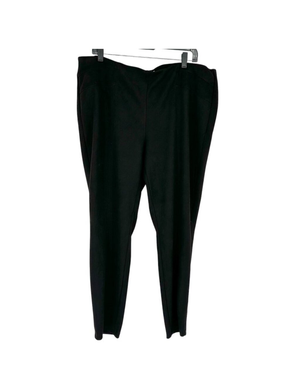 Retrology Pull On Pants Womens 2X Black With Panel Detail Stretchy Fit Comfy